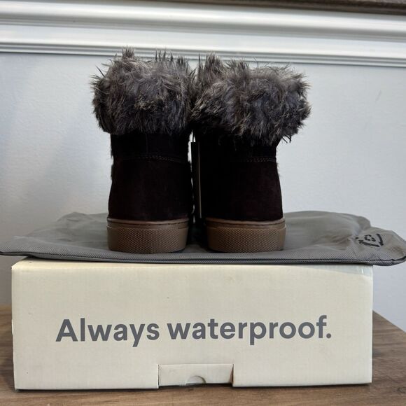 Cougar Winter Snow Boots Size 9 Women's Brown Cocoa Dasha Faux Fur Lace Up Zip - Picture 5 of 9